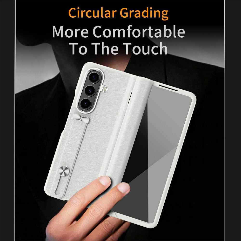 For Samsung Galaxy Z Fold7 5G Kickstand Case Anti-Drop Hard PC Phone Cover - White