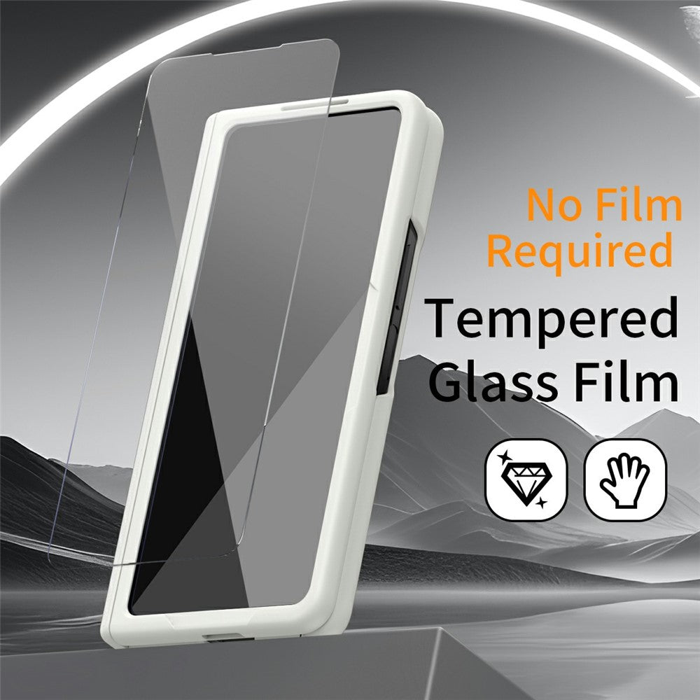 For Samsung Galaxy Z Fold7 5G Kickstand Case Anti-Drop Hard PC Phone Cover - White