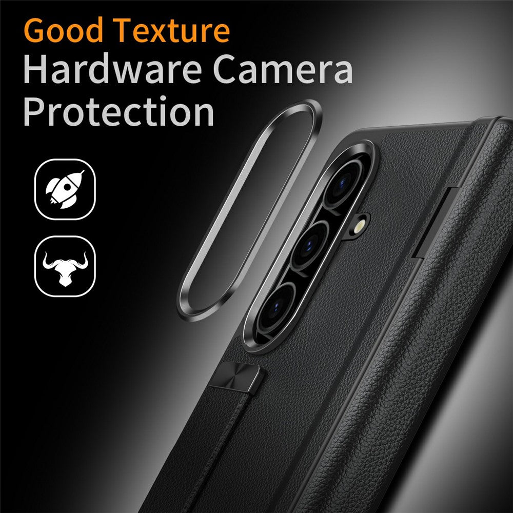 For Samsung Galaxy Z Fold7 5G Kickstand Case Anti-Drop Hard PC Phone Cover - Black