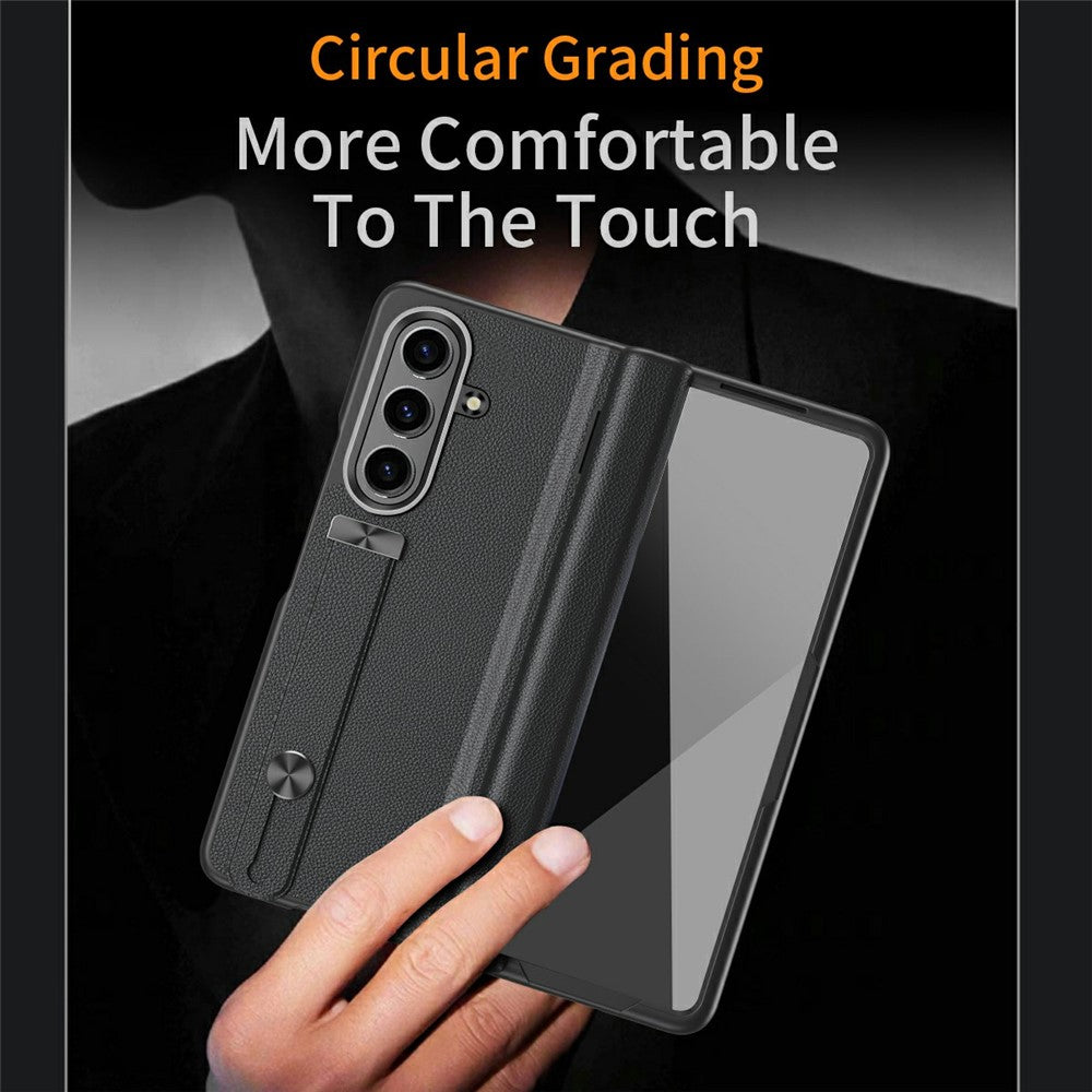 For Samsung Galaxy Z Fold7 5G Kickstand Case Anti-Drop Hard PC Phone Cover - Black