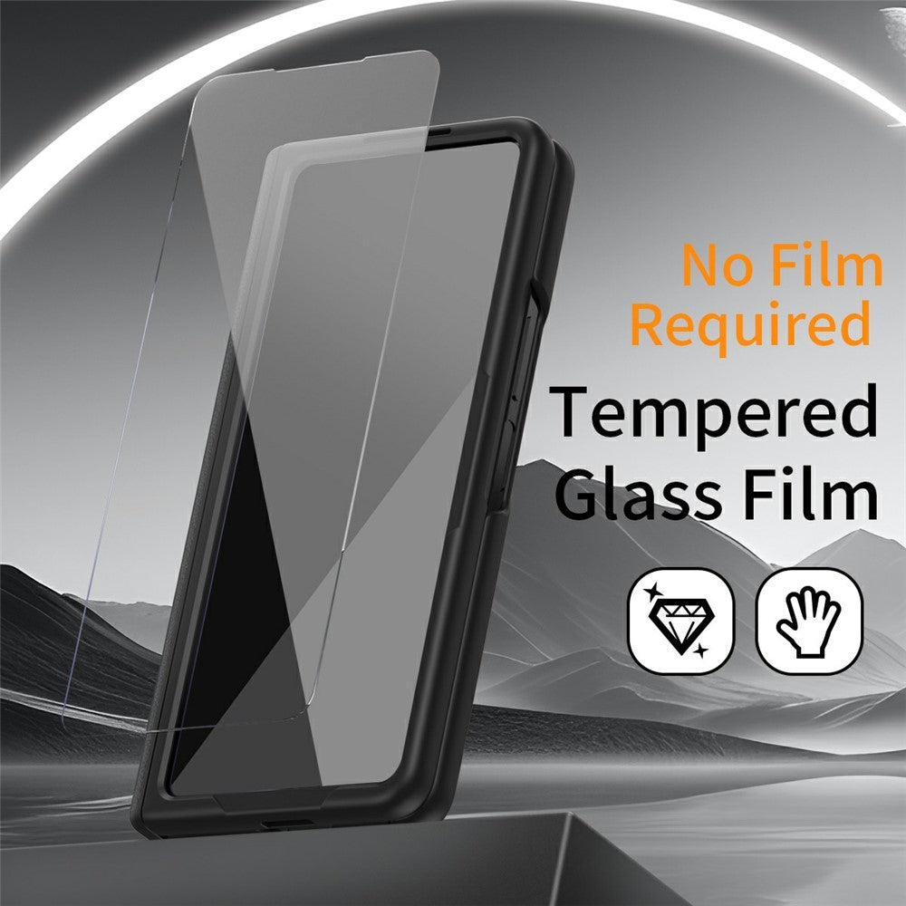 For Samsung Galaxy Z Fold7 5G Kickstand Case Anti-Drop Hard PC Phone Cover - Black