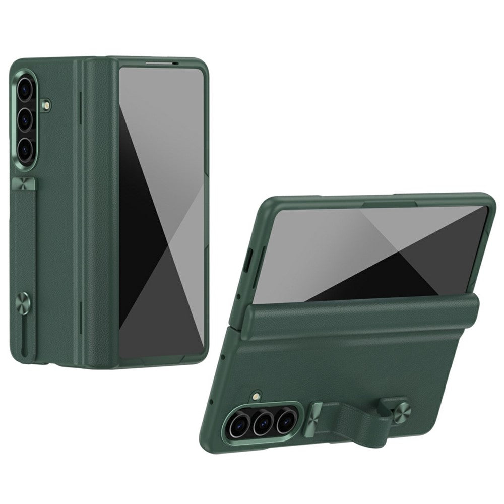 For Samsung Galaxy Z Fold7 5G Kickstand Case Anti-Drop Hard PC Phone Cover - Green