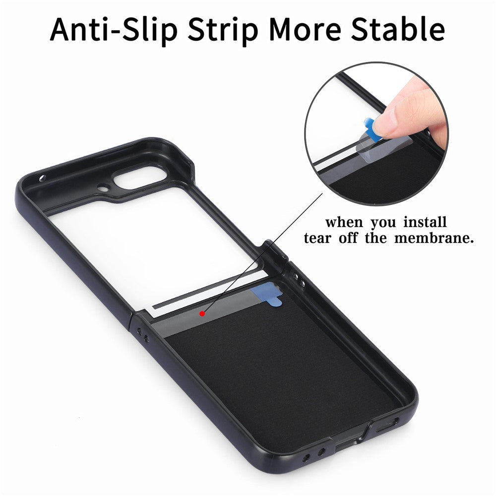 For Samsung Galaxy Z Flip7 FE 5G / Z Flip6 5G Case Card Holder Kickstand Retro Texture Leather Back Cover - Brown
