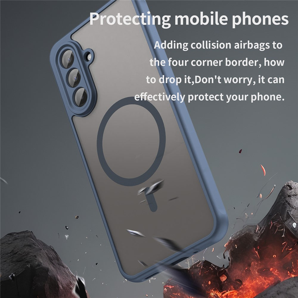 For Samsung Galaxy A17 5G Case Compatible with MagSafe Anti Drop PC + TPU Phone Cover - Blue