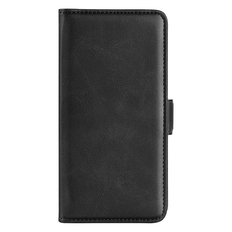 For Motorola Edge 30 Neo 5G / Edge 30 Lite Calf Texture PU Leather Phone Case Stand Function Flip Wallet Cover with Dual Magnetic Clasp - Black