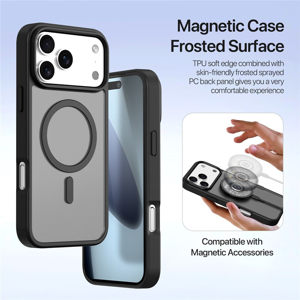 For iPhone 17 Pro Max Case DUX DUCIS Lawa Series Detachable Magnetic Cowhide Leather Cover Zipper Wallet - Black