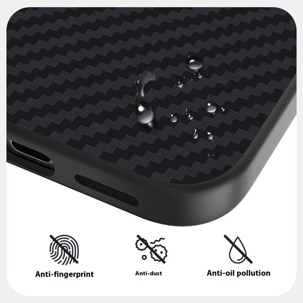 ABEEL For iPhone 17 Pro Max Case Compatible with MagSafe Carbon Fiber Texture Back Cover - Black  /  Red