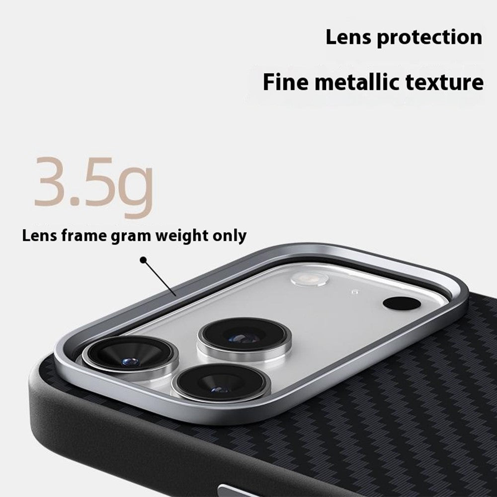 ABEEL For iPhone 17 Pro Max Case Compatible with MagSafe Carbon Fiber Texture Back Cover - Black  /  Red