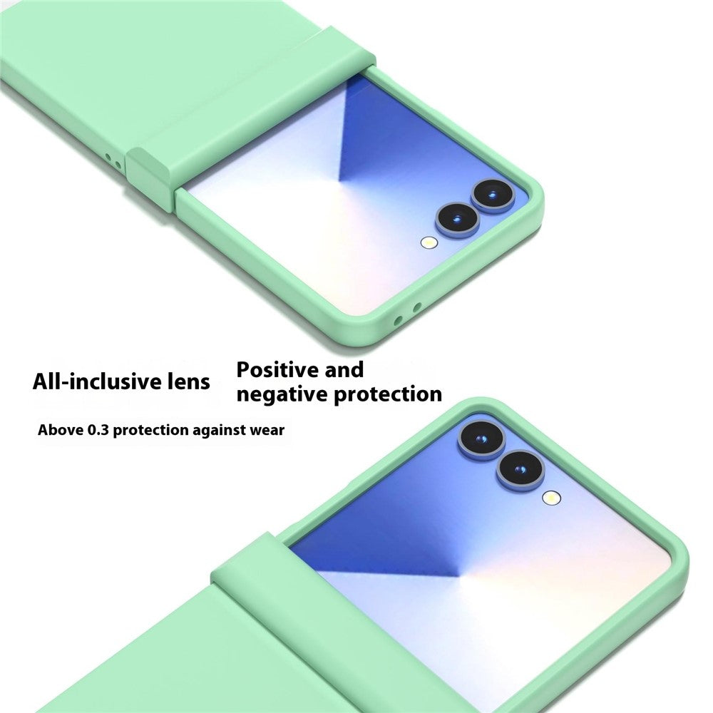 ABEEL For Samsung Galaxy Z Flip7 5G Case Skin Feel PC Phone Cover with Hinge Protection - Light Green