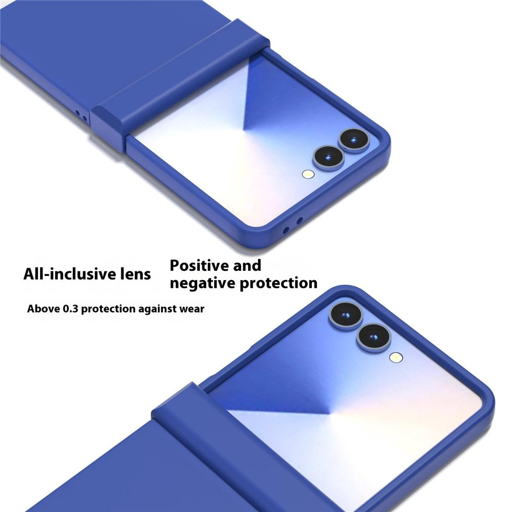 ABEEL For Samsung Galaxy Z Flip7 5G Case Skin Feel PC Phone Cover with Hinge Protection - Dark Blue