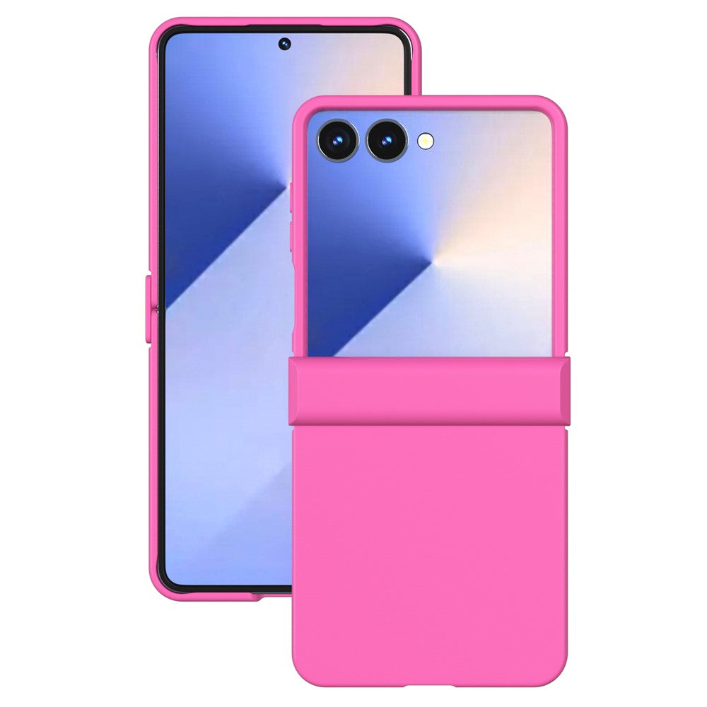 ABEEL For Samsung Galaxy Z Flip7 5G Case Skin Feel PC Phone Cover with Hinge Protection - Rose