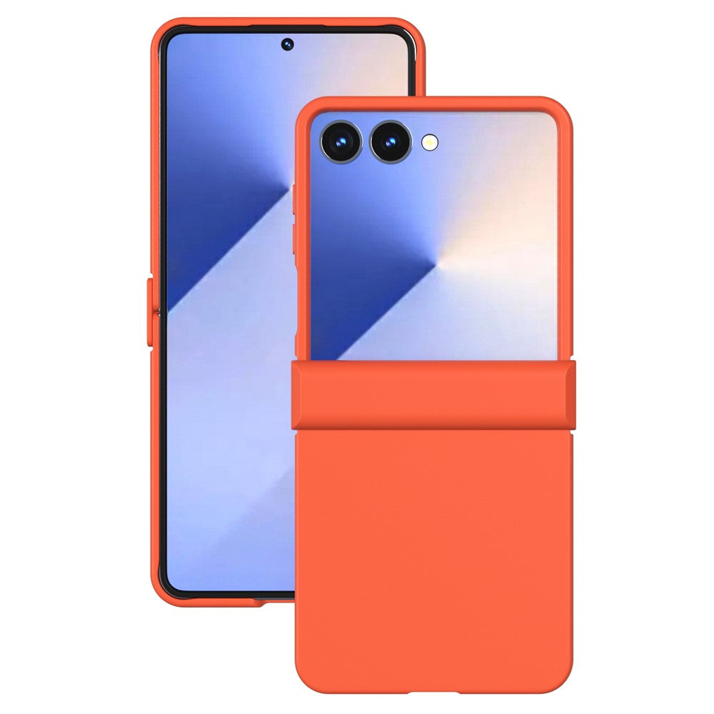 ABEEL For Samsung Galaxy Z Flip7 5G Case Skin Feel PC Phone Cover with Hinge Protection - Orange
