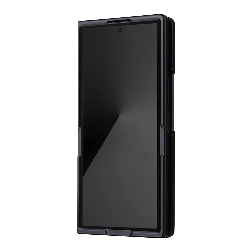 For Samsung Galaxy Z Fold7 5G Case PU Leather Hard PC Protective Phone Cover - Brown