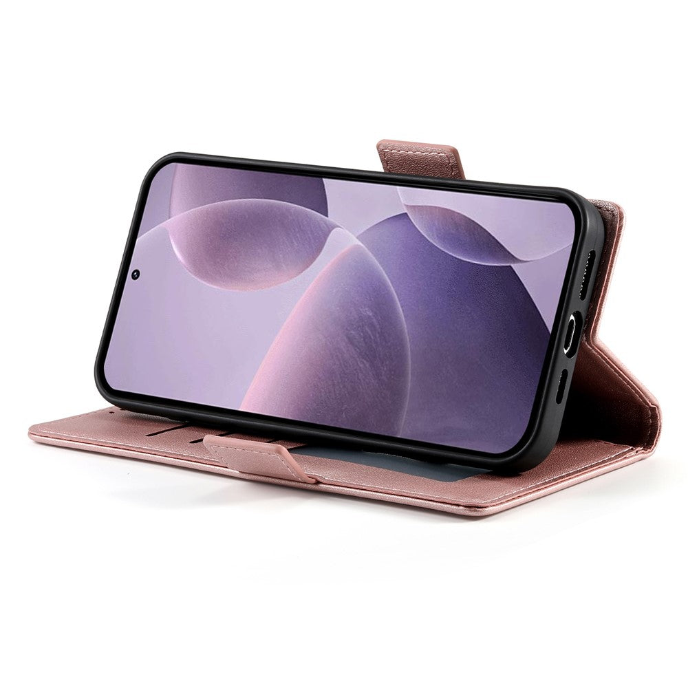 For Oppo Reno14 Pro 5G (Global) Stand Case PU Leather Wallet Phone Cover - Rose Gold