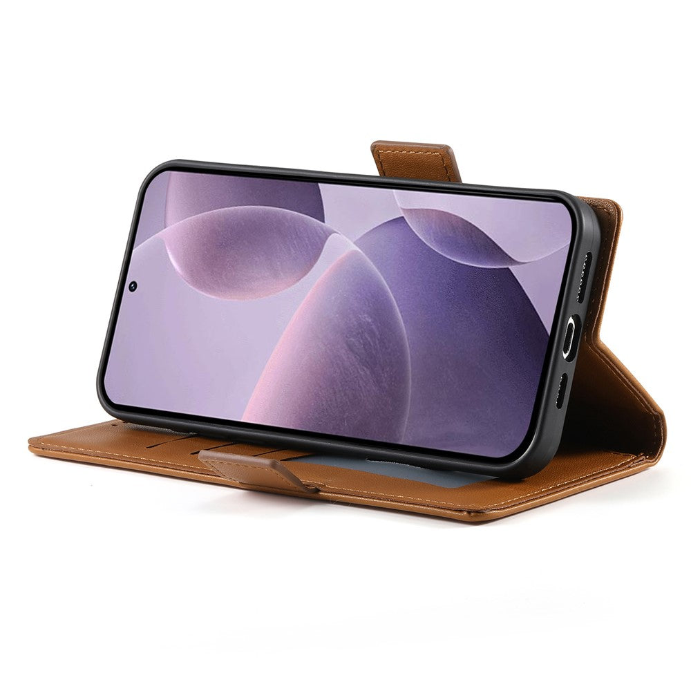 For Oppo Reno14 Pro 5G (Global) Stand Case PU Leather Wallet Phone Cover - Brown