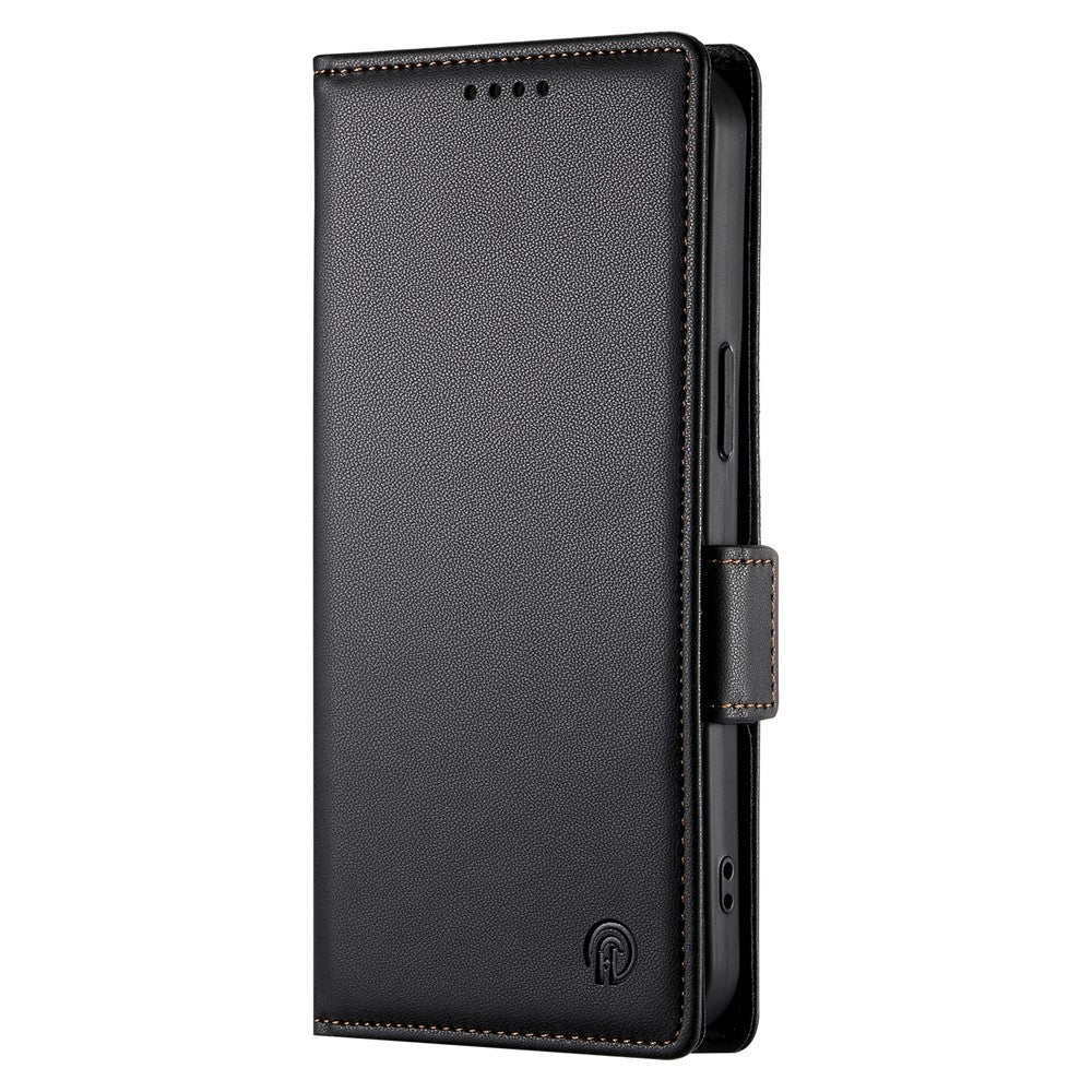 For Oppo Reno14 Pro 5G (Global) Stand Case PU Leather Wallet Phone Cover - Black