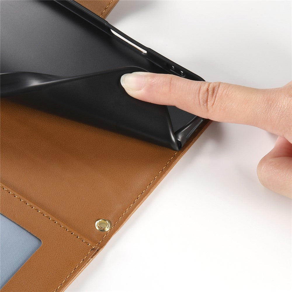 For iPhone 17 Pro Max Case Rhombus Stitching Wallet Stand Leather Phone Cover with Long / Short Strap - Brown