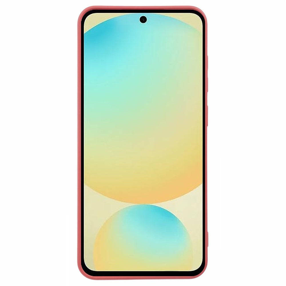 For Samsung Galaxy A17 5G Case TPU Back Soft Anti-Scratch Fiber Lining Phone Cover - Hawthorn Red