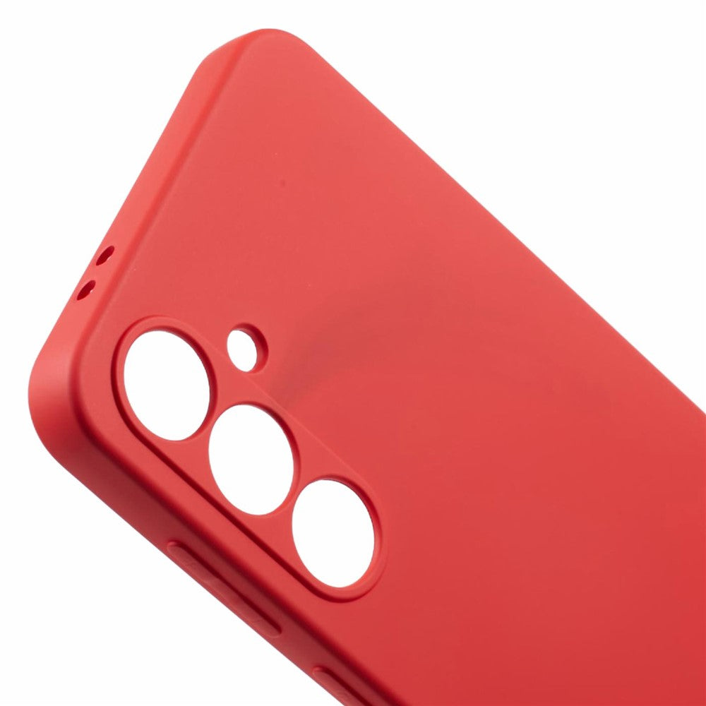 For Samsung Galaxy A17 5G Case TPU Back Soft Anti-Scratch Fiber Lining Phone Cover - Red