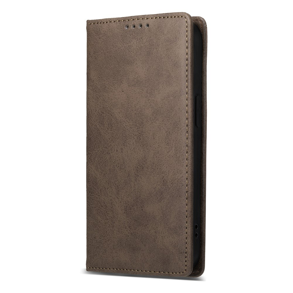 For iPhone 17 Pro Max Wallet Case RFID Blocking PU Leather Phone Cover - Brown