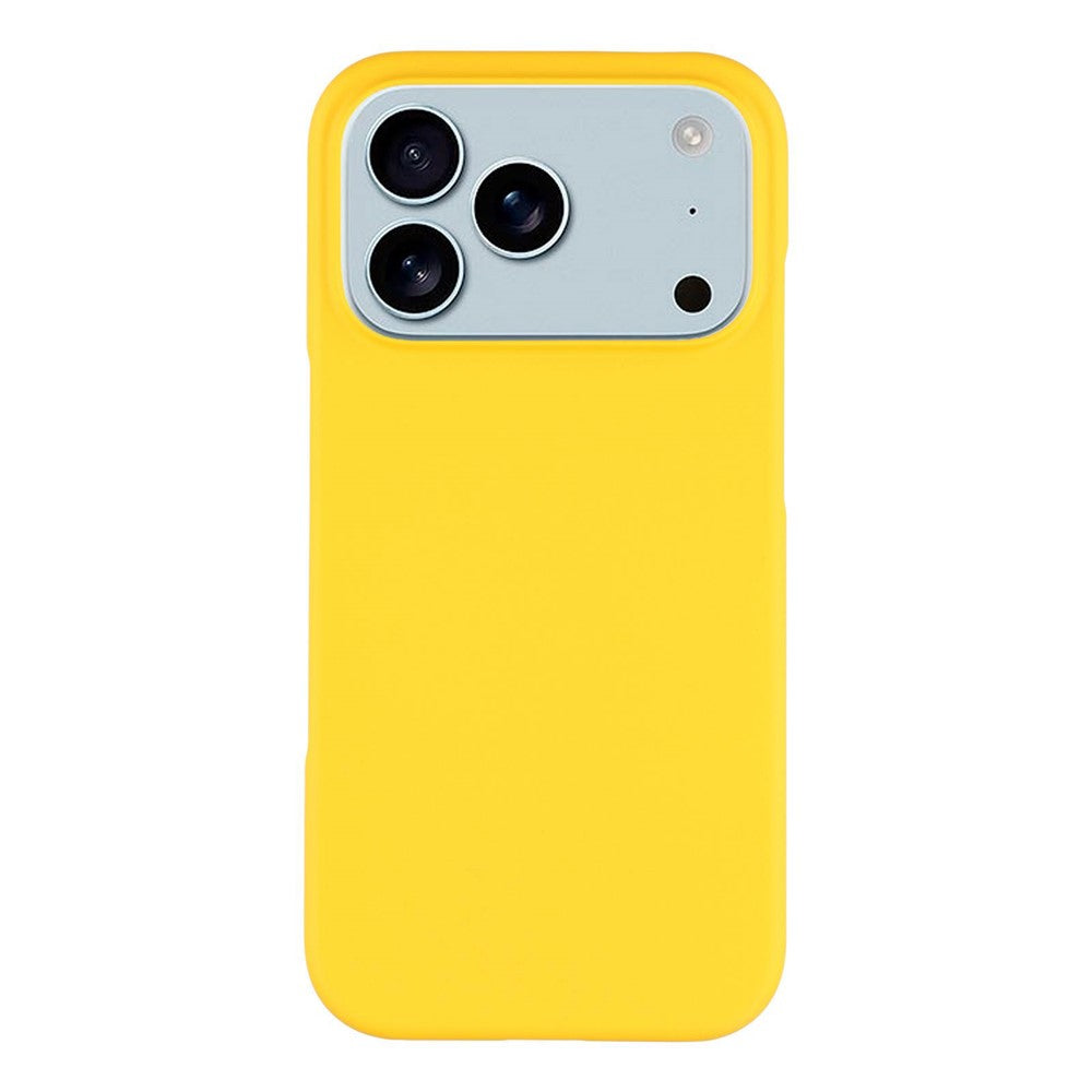 For iPhone 17 Pro Max Case Hard PC Drop Proof Frosted Minimalist Phone Cover - Yellow
