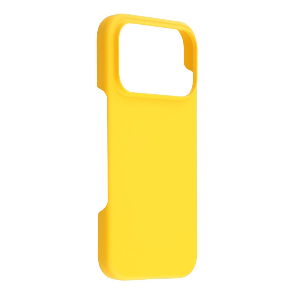 For iPhone 17 Pro Max Case Hard PC Drop Proof Frosted Minimalist Phone Cover - Yellow
