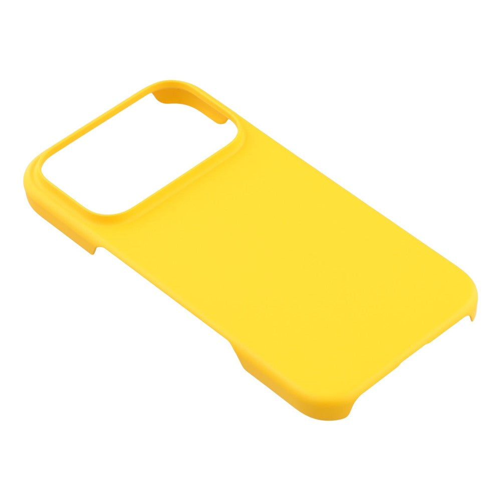 For iPhone 17 Pro Max Case Hard PC Drop Proof Frosted Minimalist Phone Cover - Yellow