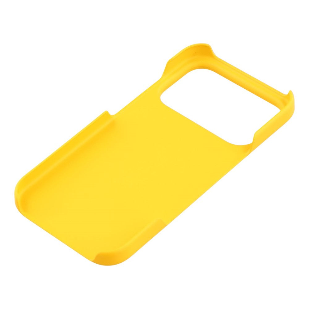 For iPhone 17 Pro Max Case Hard PC Drop Proof Frosted Minimalist Phone Cover - Yellow