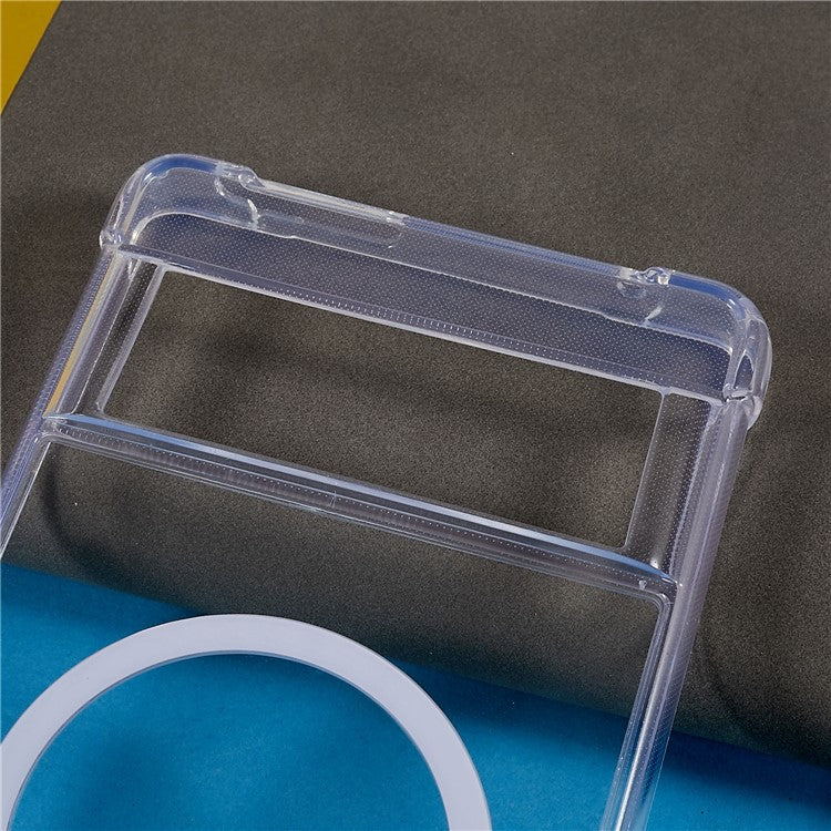 For Google Pixel 7 5G Magnetic TPU + PC Clear Protective Cover Anti-scratch Anti-drop Back Case Compatible with MagSafe Charger