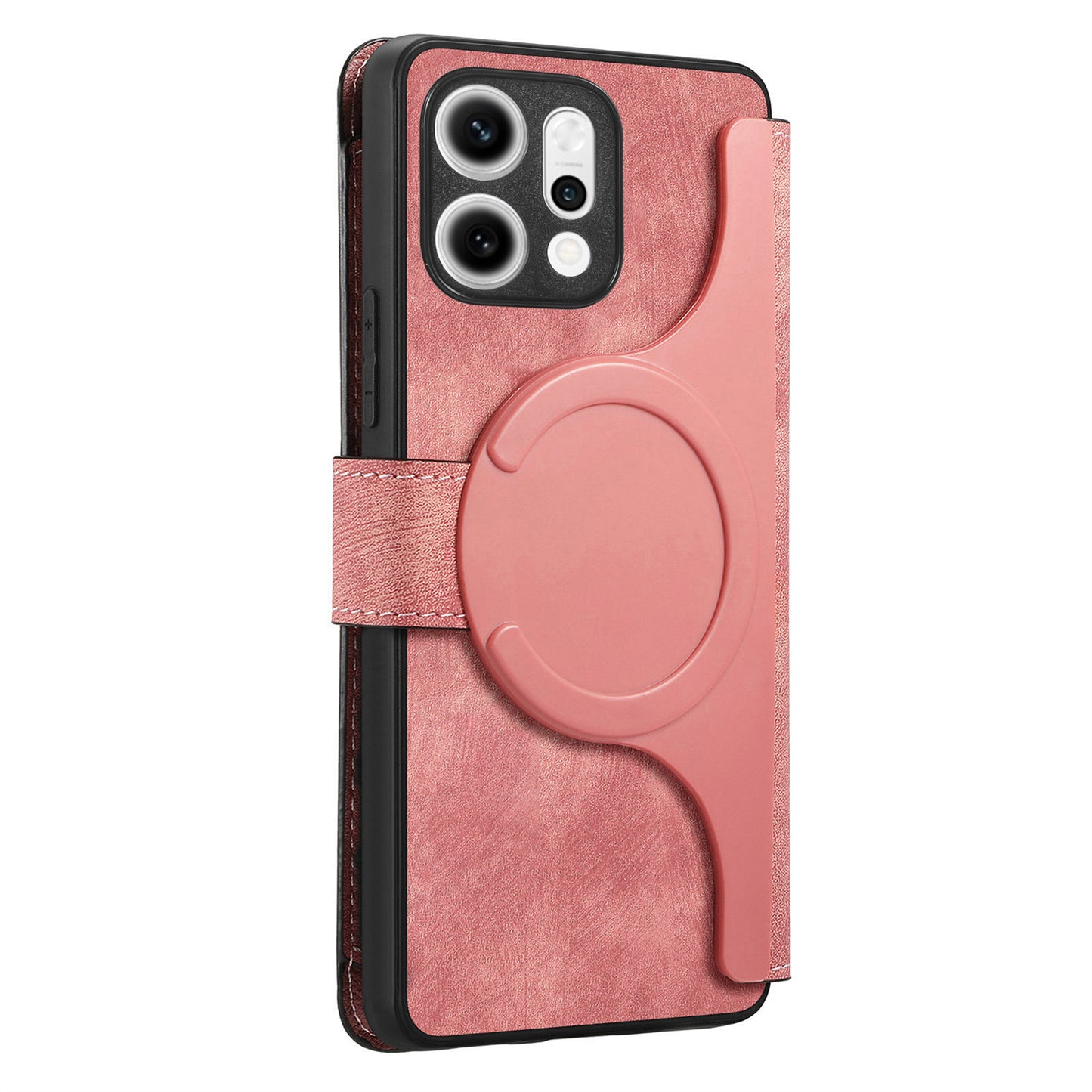 For Oppo Reno14 Pro 5G (Global) Case CASENEO MW-02 Detachable Magnetic Leather Flip Phone Cover - Pink