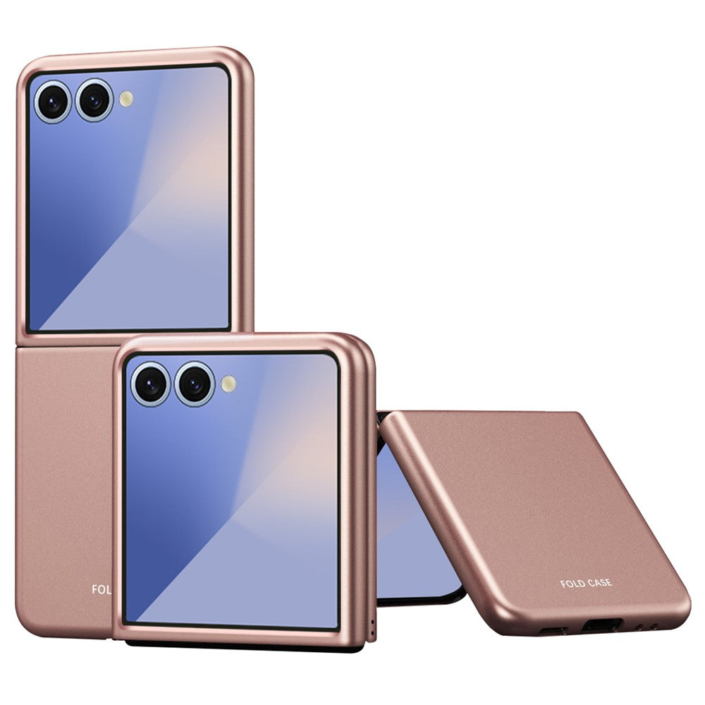 For Samsung Galaxy Z Flip7 5G Case Skin-Touch Hard PC Phone Cover - Rose Gold
