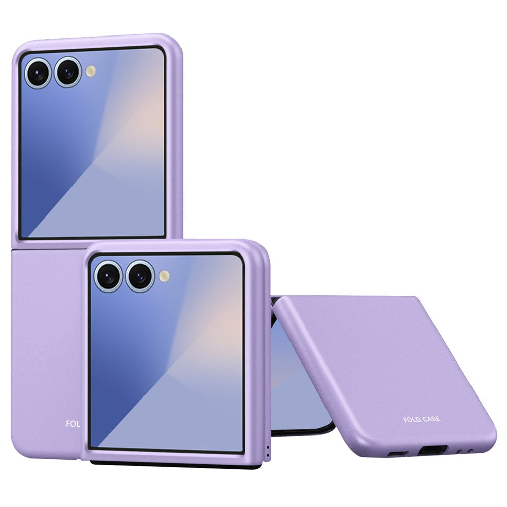For Samsung Galaxy Z Flip7 5G Case Skin-Touch Hard PC Phone Cover - Purple