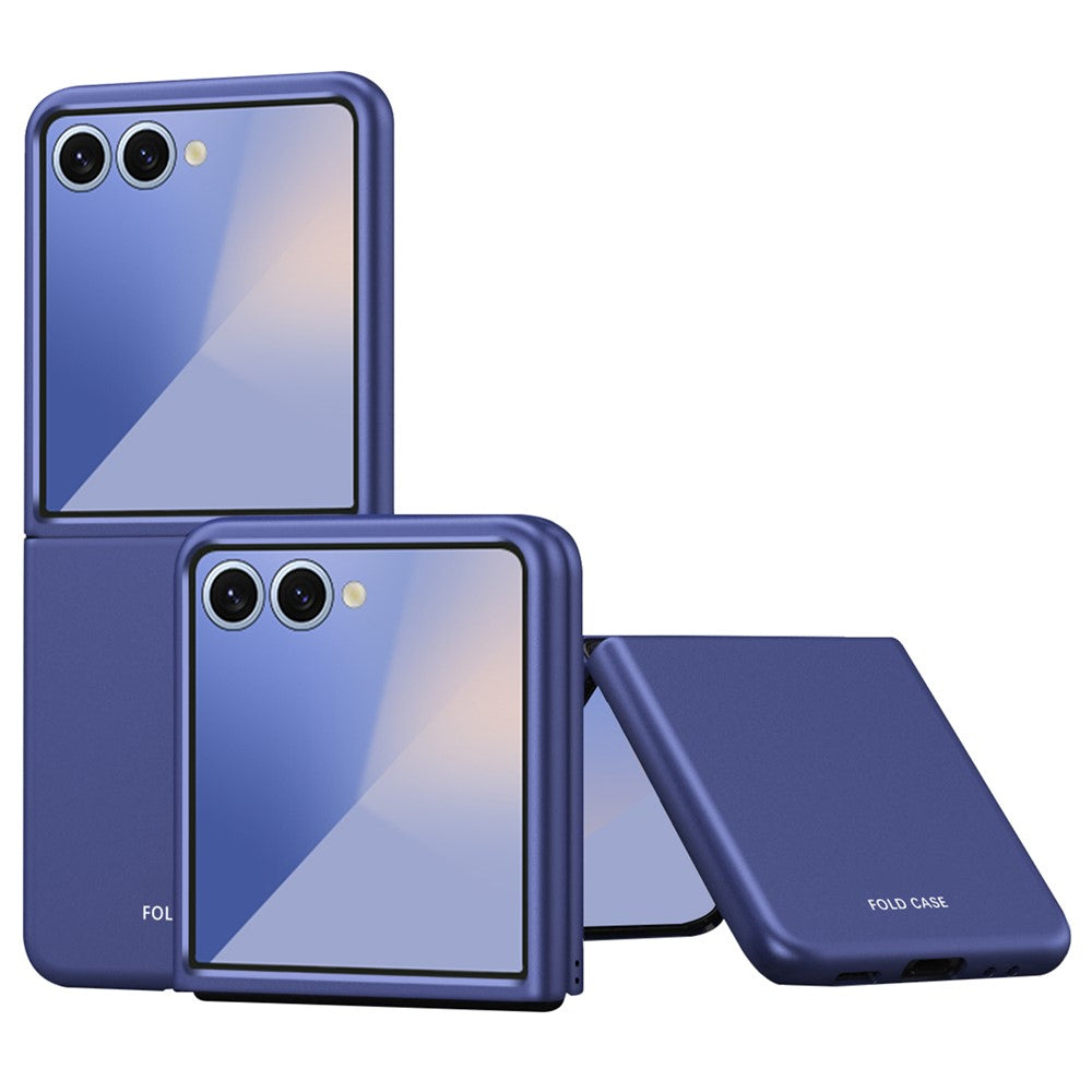 For Samsung Galaxy Z Flip7 5G Case Skin-Touch Hard PC Phone Cover - Sapphire