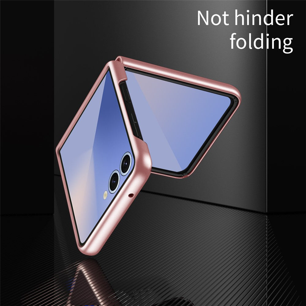 For Samsung Galaxy Z Flip7 5G Case Compatible with MagSafe Skin-Touch Matte Hard PC Phone Cover - Black