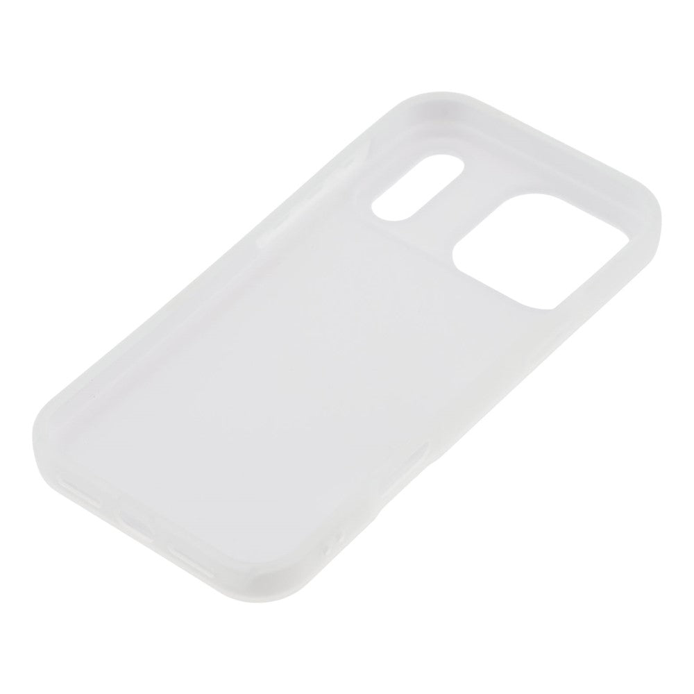 For iPhone 17 Pro Max Case 2 in 1 PC + TPU Frosted Phone Case Large Camera Cutout - White