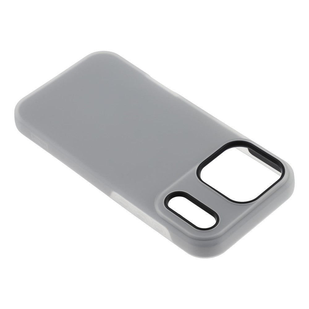 For iPhone 17 Pro Max Case 2 in 1 PC + TPU Frosted Phone Case Large Camera Cutout - Black