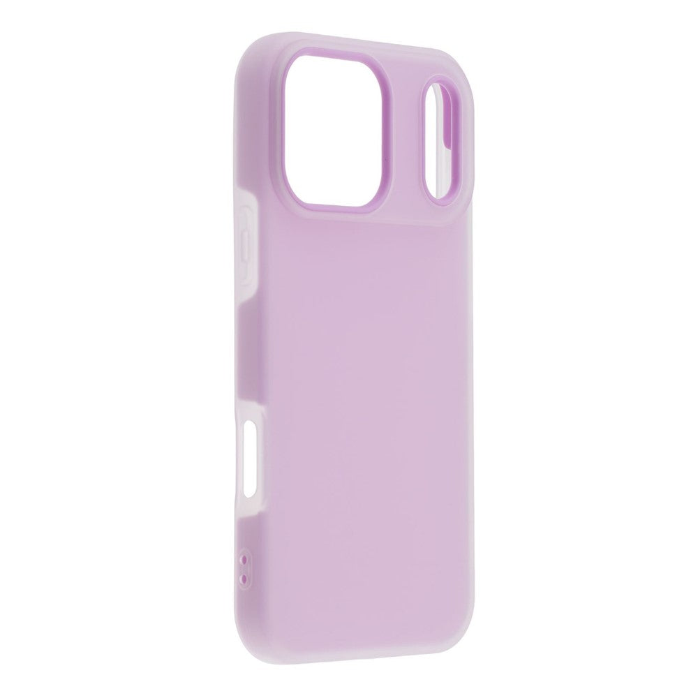 For iPhone 17 Pro Max Case 2 in 1 PC + TPU Frosted Phone Case Large Camera Cutout - Purple