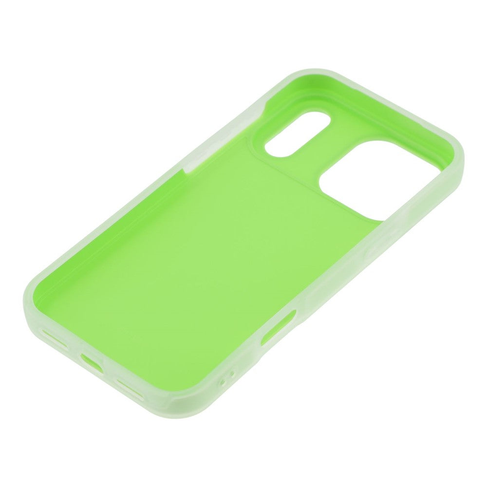 For iPhone 17 Pro Max Case 2 in 1 PC + TPU Frosted Phone Case Large Camera Cutout - Matcha Green