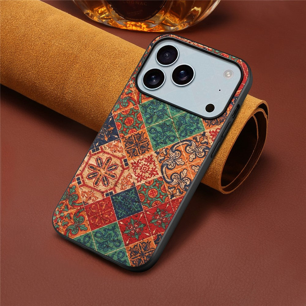 For iPhone 17 Pro Max Case Flower Print PU Leather + PC + TPU Phone Cover - Winter / Blue