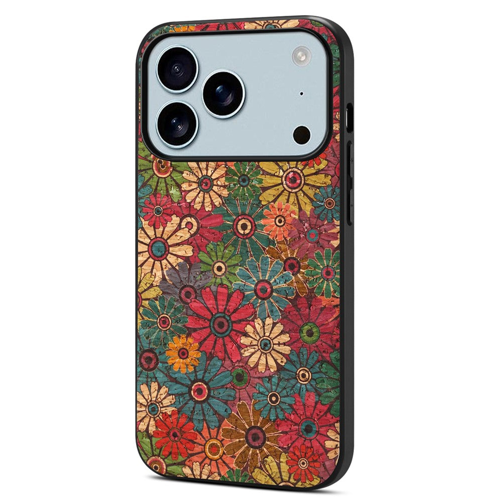 For iPhone 17 Pro Max Case Flower Print PU Leather + PC + TPU Phone Cover - Spring / Green