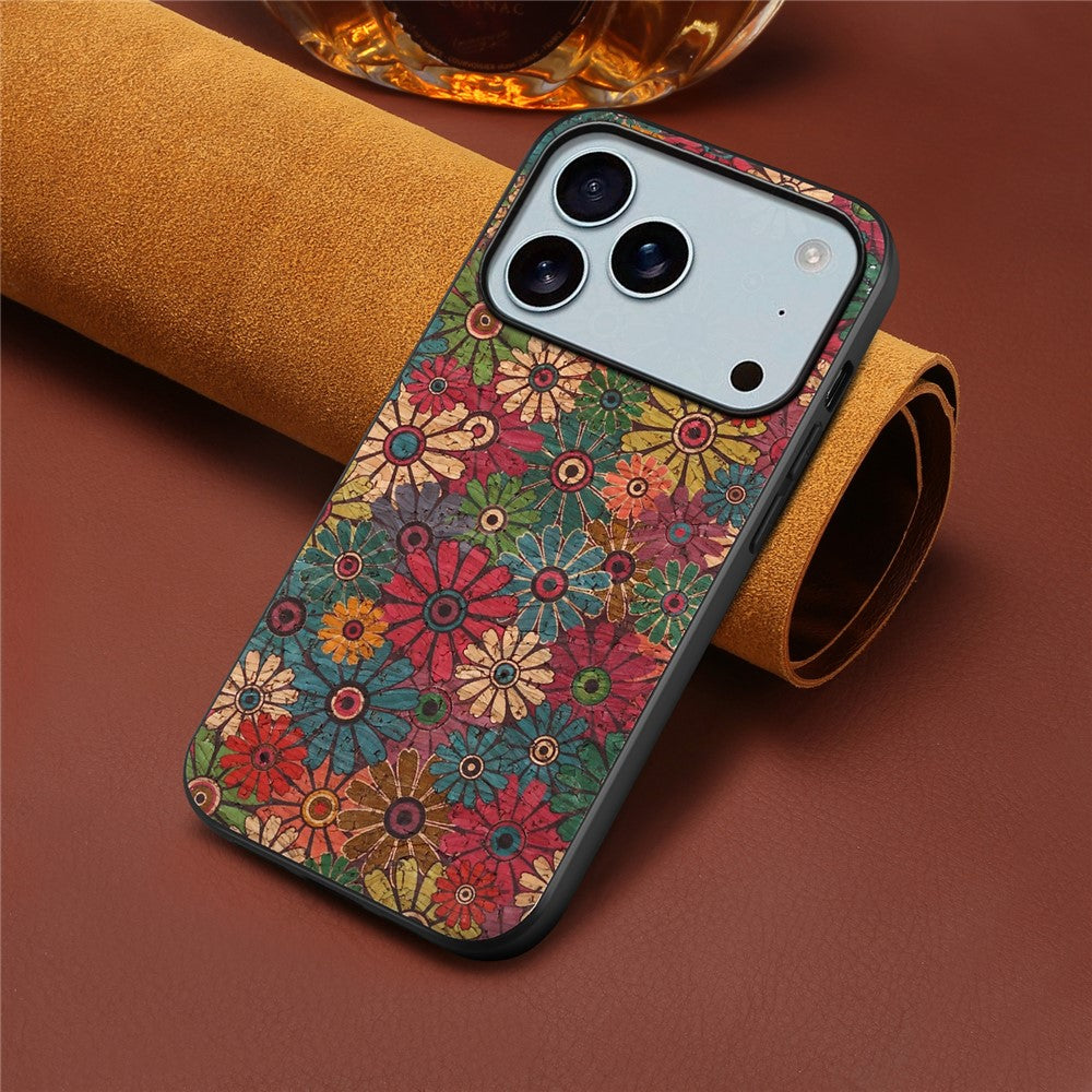 For iPhone 17 Pro Max Case Flower Print PU Leather + PC + TPU Phone Cover - Spring / Green
