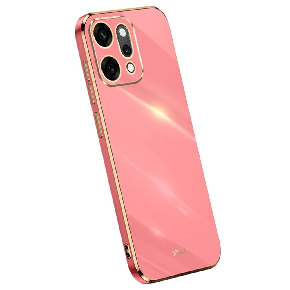 XINLI For Oppo Reno14 Pro 5G (Global) Case TPU Phone Cover with Electroplating Frame - Red