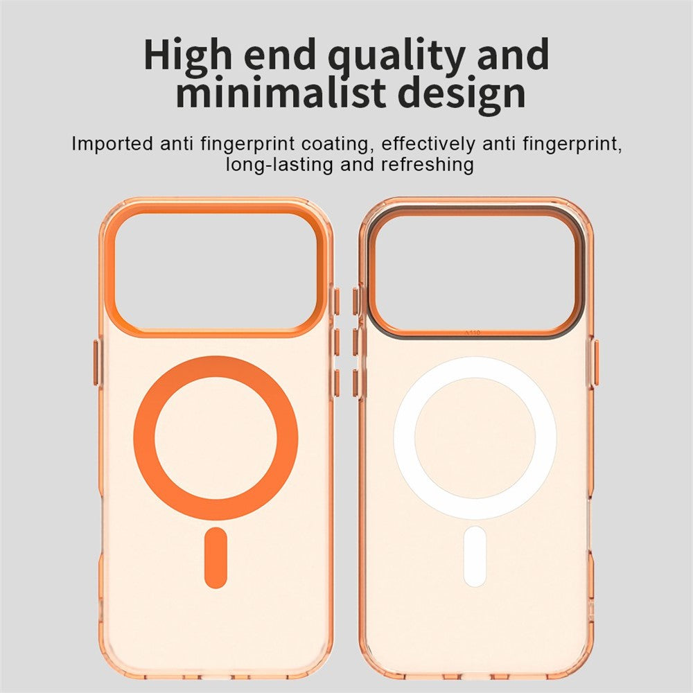 For iPhone 17 Pro Max Case Compatible with MagSafe Anti Drop Hybrid Phone Back Cover - Orange