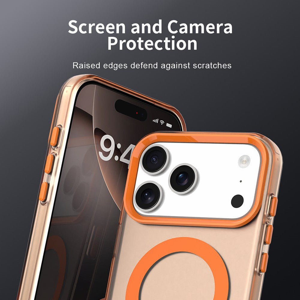 For iPhone 17 Pro Max Case Compatible with MagSafe Anti Drop Hybrid Phone Back Cover - Orange