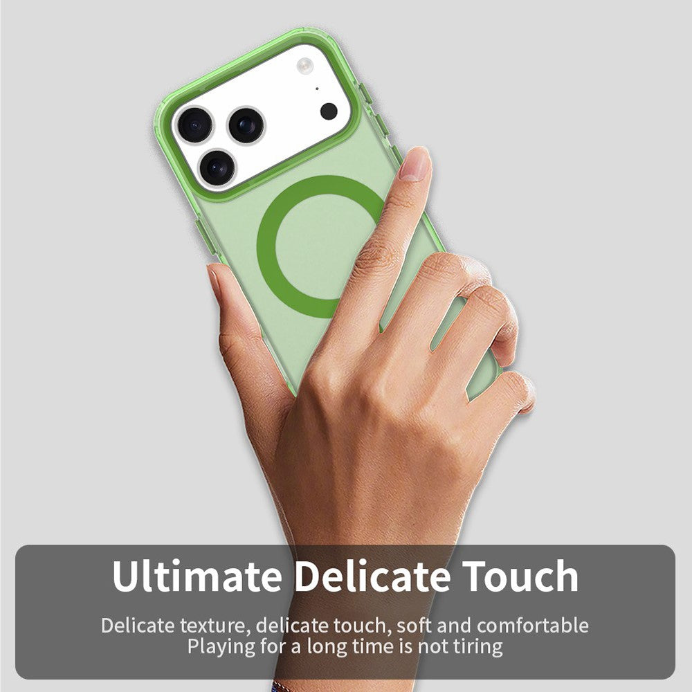 For iPhone 17 Pro Max Case Compatible with MagSafe Anti Drop Hybrid Phone Back Cover - Green