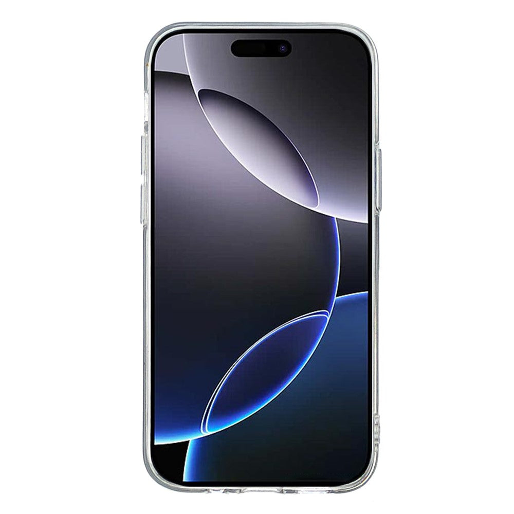 For iPhone 17 Pro Max Case Marble Pattern Painted TPU Phone Back Cover - White
