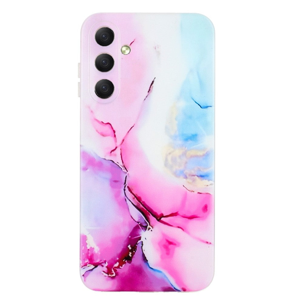 For Samsung Galaxy A17 5G / A26 5G Case Marble Pattern Painted TPU Phone Back Cover - Pink / Blue