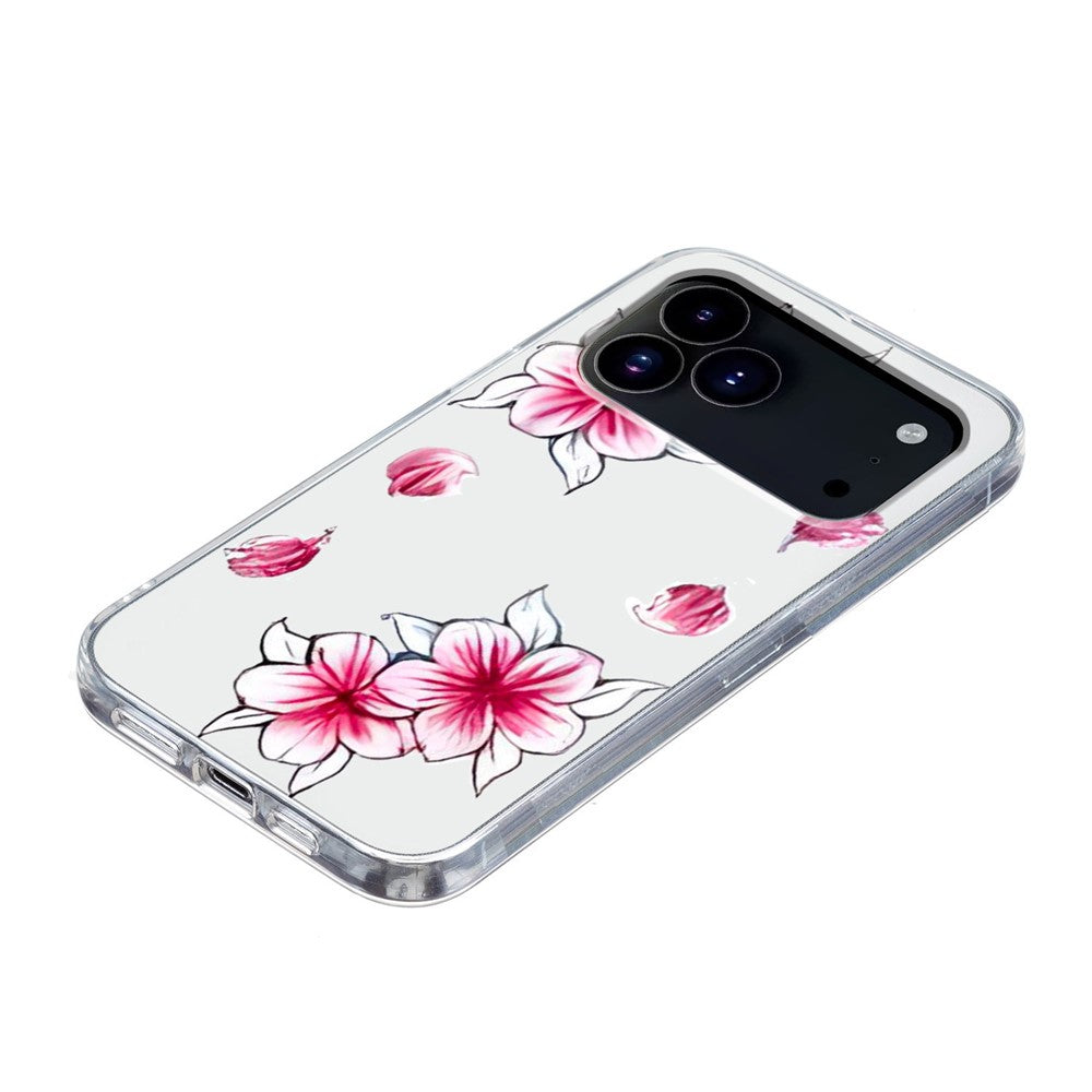 For iPhone 17 Pro Max Case Soft TPU Pattern Printing Phone Cover - Cherry Blossom