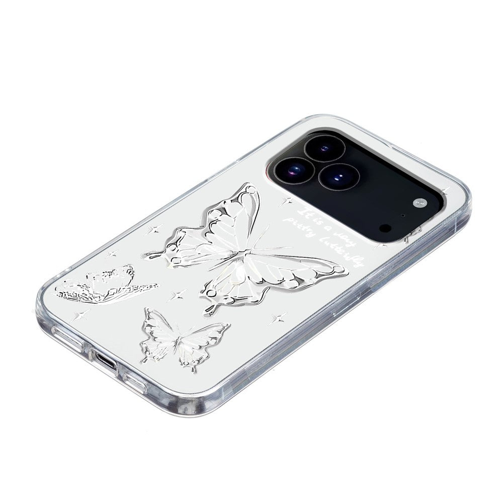 For iPhone 17 Pro Max Case Soft TPU Pattern Printing Phone Cover - Butterfly