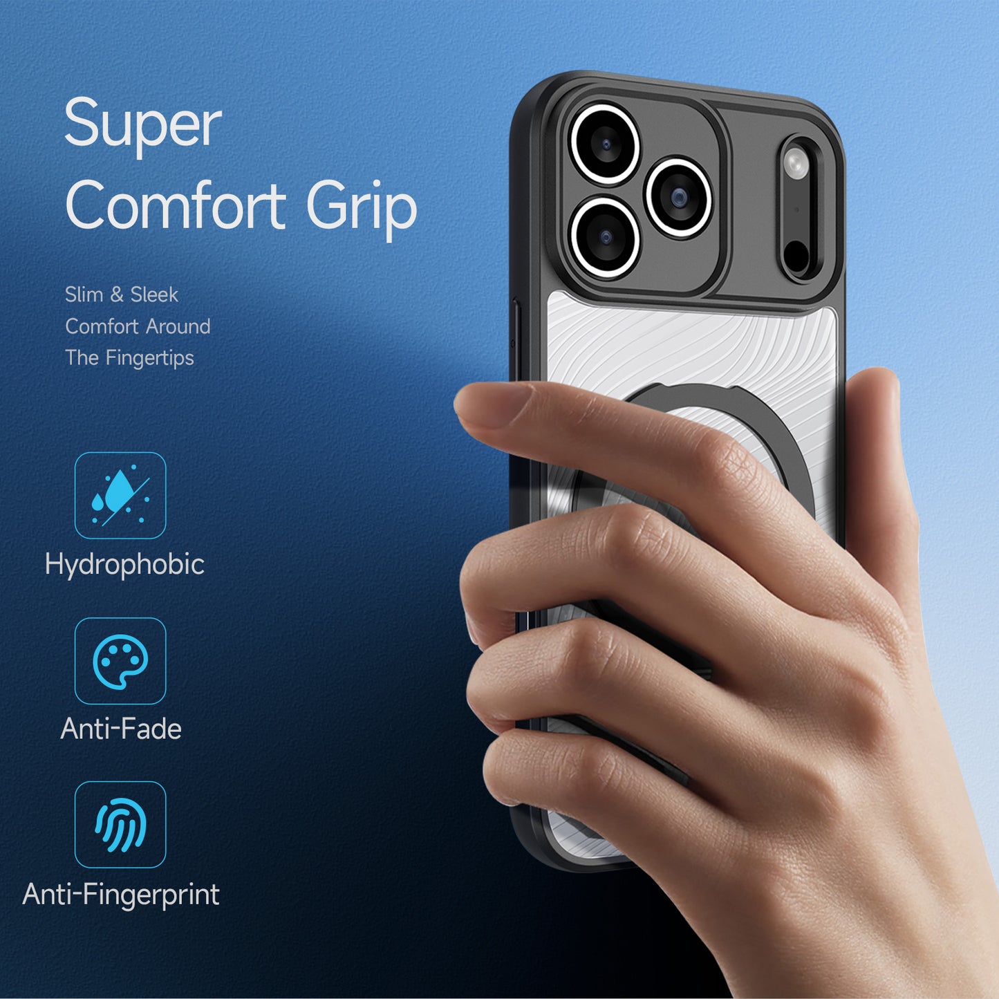 For iPhone 17 Pro Max Case with Kickstand DUX DUCIS Aimo Series Compatible with MagSafe TPU+PC Phone Cover (REACH Certification) - Black